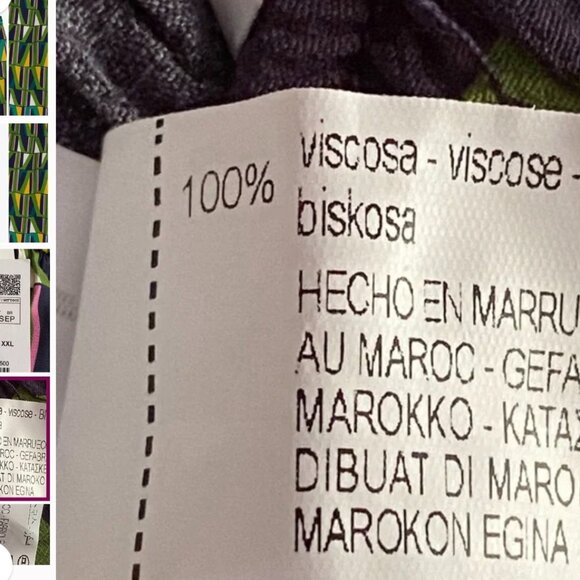 Zara Geometric Green Yellow Pink Print Palazzo Pants w/ Pockets M 60's Aesthetic - Picture 11 of 15